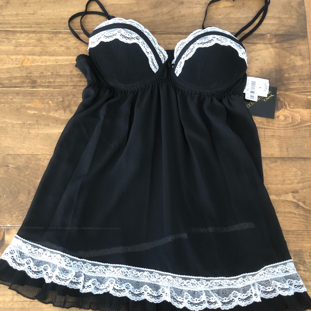 BRAND NEW WITH TAGS. Black baby doll lingerie.